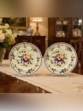 NEMOURS by Longchamp France Bread/Butter Plate 6 3/8” diameter Plate Set of 2